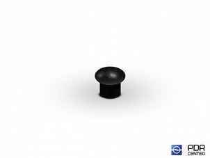 Заглушки твёрдые из черного пластика (Ø 5 мм, без шляпки)