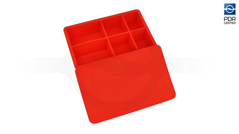 Силиконовый контейнер MIDIAR, красный (для холодного клея)
