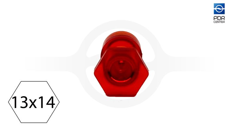 Клеевой грибок VPRO 13x14mm red