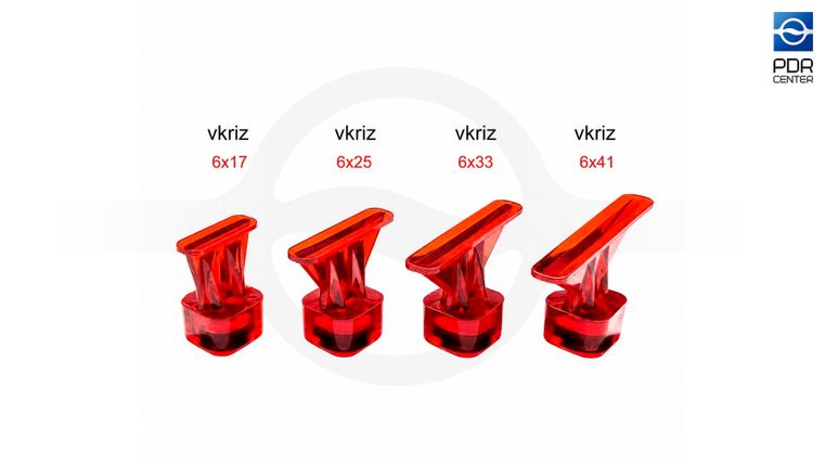 Набор клеевых грибков  VKRIZ6 red SET2