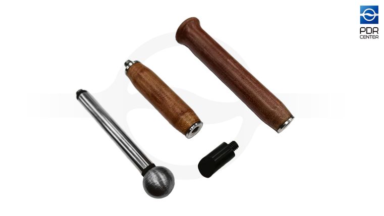 Инструмент для работы снизу детали, с 2-мя насадками