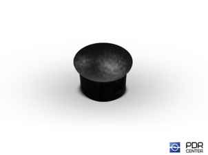 Заглушки твёрдые из черного пластика (Ø 16 мм, без шляпки)